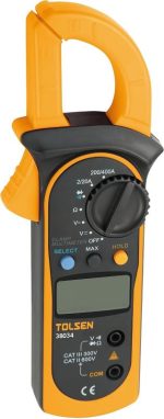 آمپرمتر کلمپی دیجیتال Tolsen مدل 38034 با نمایشگر LCD برای اندازه‌گیری جریان AC، ولتاژ و مقاومت - تصویر 2