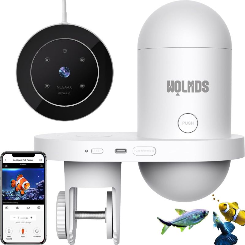 9 غذادهنده اتوماتیک ماهی Wolmds با دوربین و کنترل هوشمند از طریق اپلیکیشن - تصویر 1